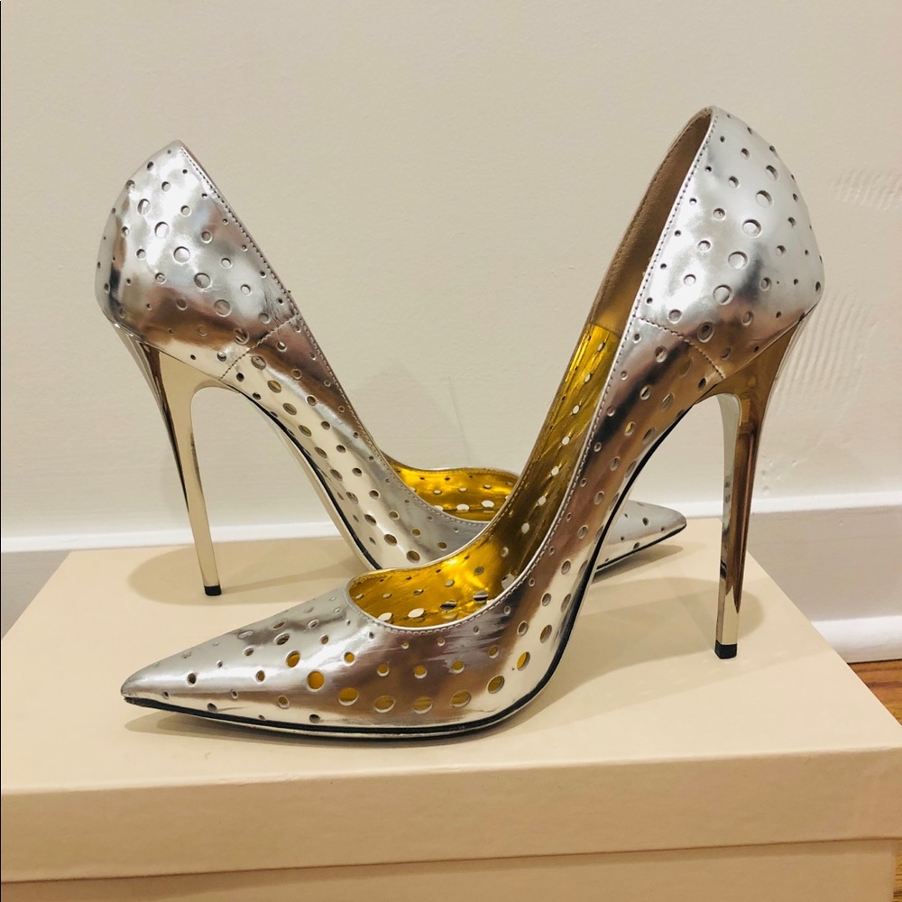 Jimmy Choo Mime Silver Stiletto